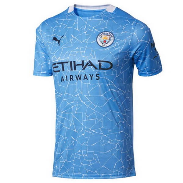Tailandia Replicas Camiseta Manchester City 1ª 2020/21 Azul